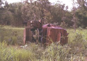 기니비사우 메디나 두 보에에 있는 장갑차 잔해