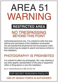 51구역 경계에 있는 경고 표지판 내용