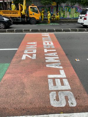 자카르타의 어린이 횡단보도