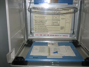 팜비치 카운티의 투표 부스