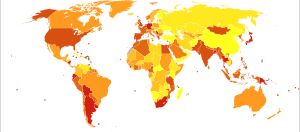 2012년 인구 100만 명당 비뇨생식기 질환으로 인한 사망자 수
