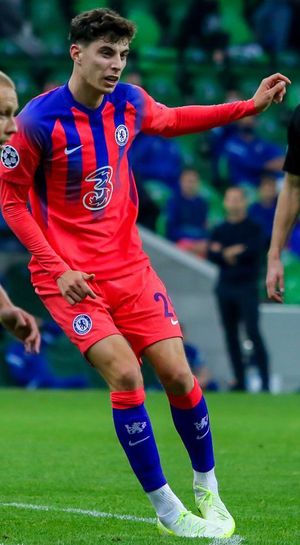 첼시 FC에서 활약하는 하베르츠 (2020년)