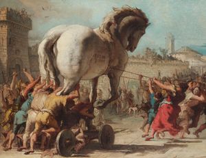 조반니 도메니코 티에폴로의 『트로이의 목마의 행진(The Procession of the Trojan Horse in Troy)』