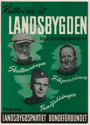 1945년 농민 연맹 선거 포스터