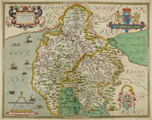 1576년 크리스토퍼 색스턴의 웨스트모어랜드와 컴벌랜드 지도