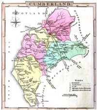컴벌랜드의 구획을 보여주는 1824년 지도