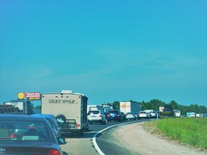 스위트워터 근처 75번 주간고속도로 진입로의 교통