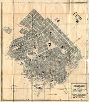 1897년 바르나 시가지 지도