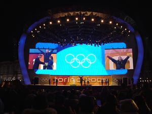 메달 광장에서의 시상식