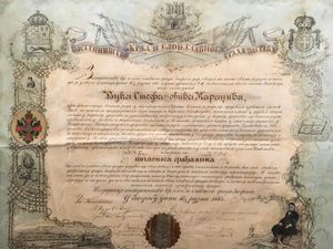 카라지치에게 주어진 증서, 그를 자그레브 명예 시민으로 만듦