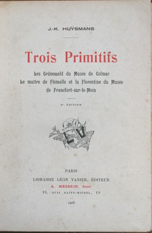 표지 Trois Primitifs (1905)