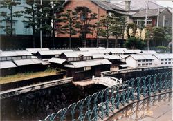 네덜란드 데지마 무역 기지의 모형