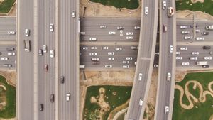 리야드의 고속도로 교차로