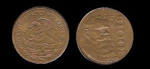 카란사, 옛 100페소 동전 앞면에 묘사됨