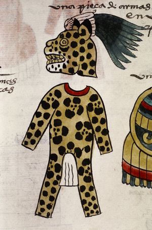 멘도사 코덱스에 나오는 재규어 전사의 유니폼은 세금 지불 방식이다.