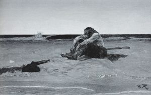 하워드 파일의 19세기 그림, 외딴섬에 버려진 해적