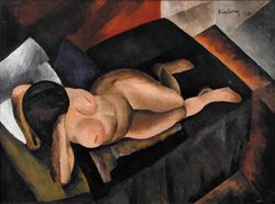 모이즈 키슬링, 1913, Nu sur un divan noir, oil on canvas, 97 x 130 cm, published in Montjoie, 1914