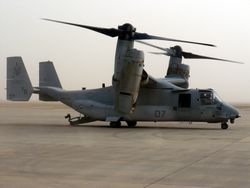 2008년, 이라크 파견 중인 제162 해병 중형 틸트로터 비행대대(VMM-162)의 MV-22