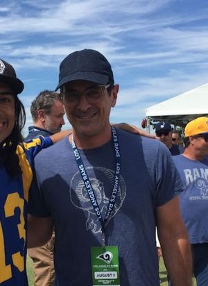 2019년 로스앤젤레스 램스 훈련 캠프에 참석한 타이 버렐