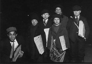 1910년 2월 버펄로 이브닝 뉴스의 신문 배달원들