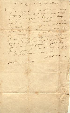 존 설리번의 편지, 1779