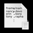 CSV 형식의 텍스트 파일을 표현한 아이콘