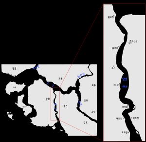 강화도에 설치된 진과 돈대의 위치