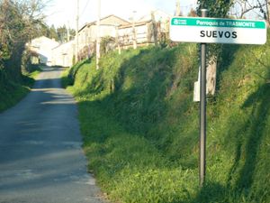 수에보스 마을의 도로 표지판, 아메스 (갈리시아)