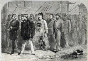 엽명침은 영국 군대에 체포되어 HMS Inflexible에 탑승하게 된다.