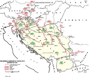 추축군의 공격 지도 (부대 위치 및 이동에 대한 내용은 이 지도를 참조하십시오.)