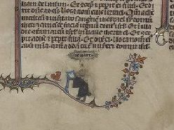 훼손된 레나드가 수탉에게 설교하고 있다.