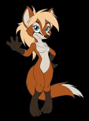 만화 의인화된 암여우, 퍼리 캐릭터의 예시