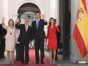 세바스티안 피녜라 칠레 대통령과 함께(2011년)