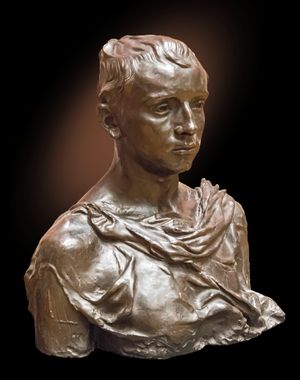 폴 클로델, 16세의 초상화, 그의 누이 카미유 클로델의 작품으로, 1884년에 제작되었고 1893년에 주조되었다.