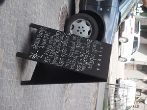 라트비아 리가의 한 레스토랑 점심 메뉴