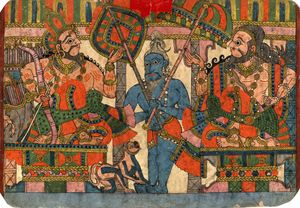 비야사와 자나메자야 왕을 묘사한 그림