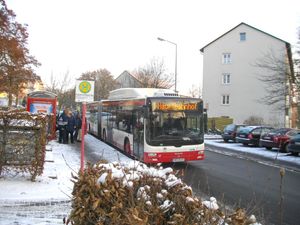 마르부르크 시내 프리드리히-에버트 거리 버스 정류장