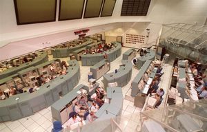 우주왕복선 발사를 위해 구성된 발사 통제실 1