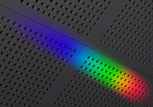 삼각 프리즘으로 분광한 태양광