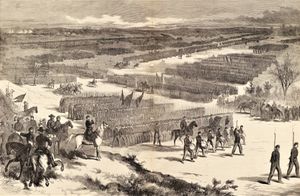 포토맥 군의 그랜드 리뷰, 1863년 10월 Harper's Weekly에 실린 토마스 나스트의 삽화