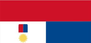 1898년까지 네그로스 혁명의 공식 깃발. 깃발은 네그로스 공화국이 수립되었을 때 변경되었다(1898–1901)