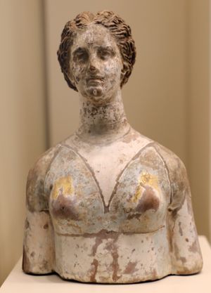 페르세포네의 프톨레마이오스 시대 테라코타 흉상, 아테네 국립 고고학 박물관, 그리스