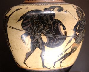 아이네이아스가 트로이에서 안키세스를 데리고 나옴. 기원전 520-510년