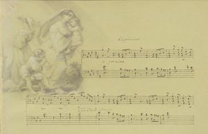 파니 헨젤의 《Das Jahr》 필사본의 《4월》 (빌헬름 헨젤 삽화)