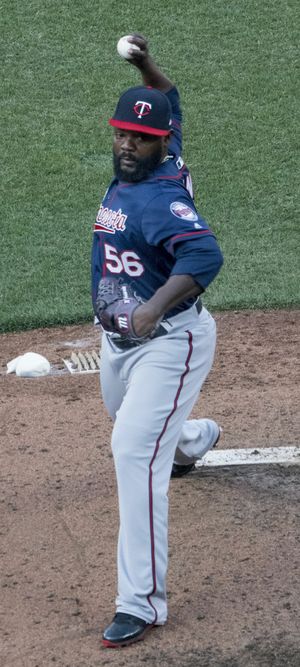 2018년 미네소타 트윈스에서 투구하는 로드니