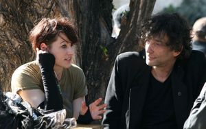 2011년 오스트리아 빈에서 게이먼과 아내 아만다 파머