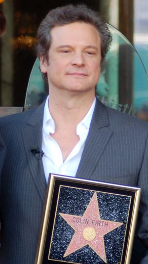 2011년 할리우드 명예의 거리에서 별을 받는 콜린 퍼스