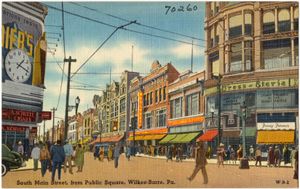 1940년경 윌크스배리 남 메인 스트리트
