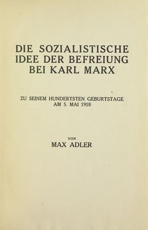 카를 마르크스의 사회주의적 해방 사상, 1918