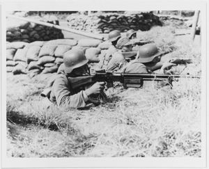 정예 독일식 훈련을 받은 사단의 중국 군인들.